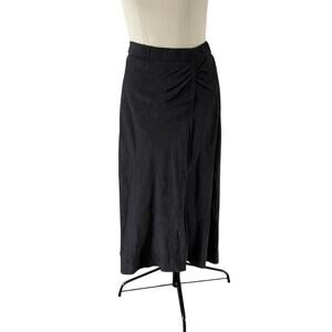 NWT Princess Polly Black Thigh Slit Maxi Skirt Wmns 12 Witchy Whimsygoth Stretch